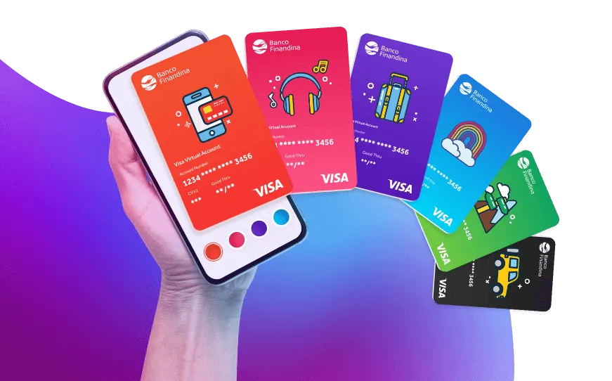 imagen de un celular y tarjeta flexidigital de banco finandina