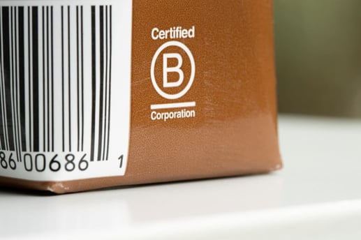 Sello de Corporación B certificada que demuestra la responsabilidad social empresarial.