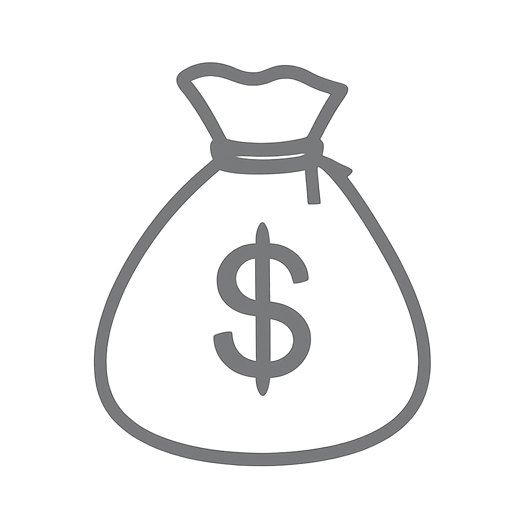Transparent Money Bag Silhouette